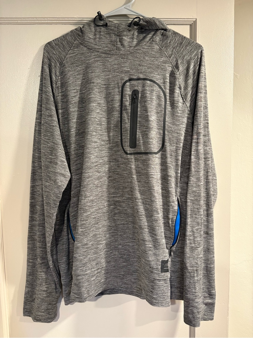 American Eagle Outfitters Heather Gray Soft Flex Hooded Pullover